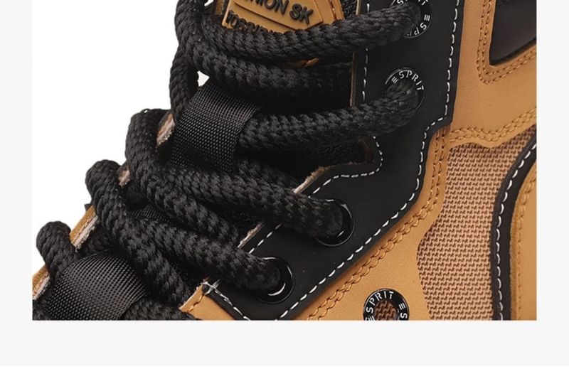 Martin Herren Herbst atmungsaktive High Top britischer Stil Arbeitskleidung Outdoor Wandern Wüstenkampf große gelbe Stiefel_voghion.com