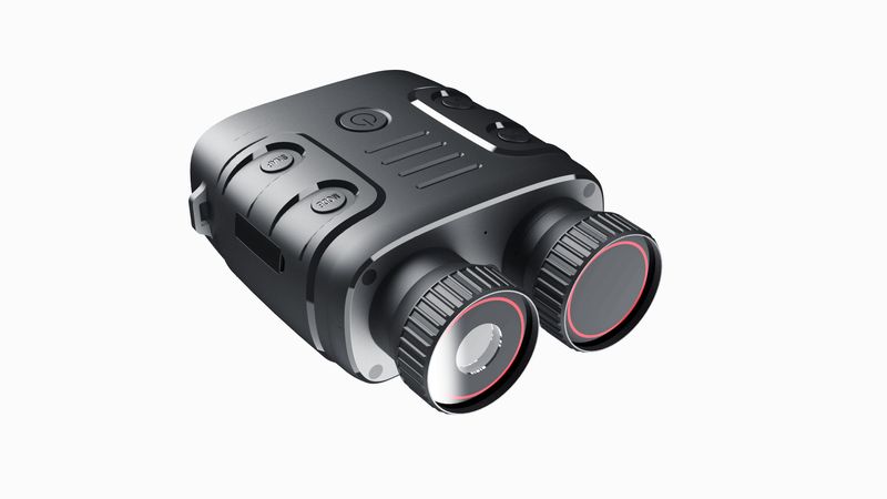Ultra Clear Large Screen Day Dual-use Camera And Video Recorder With High-definition Infrared All Black Dual Tube Night_voghion.com