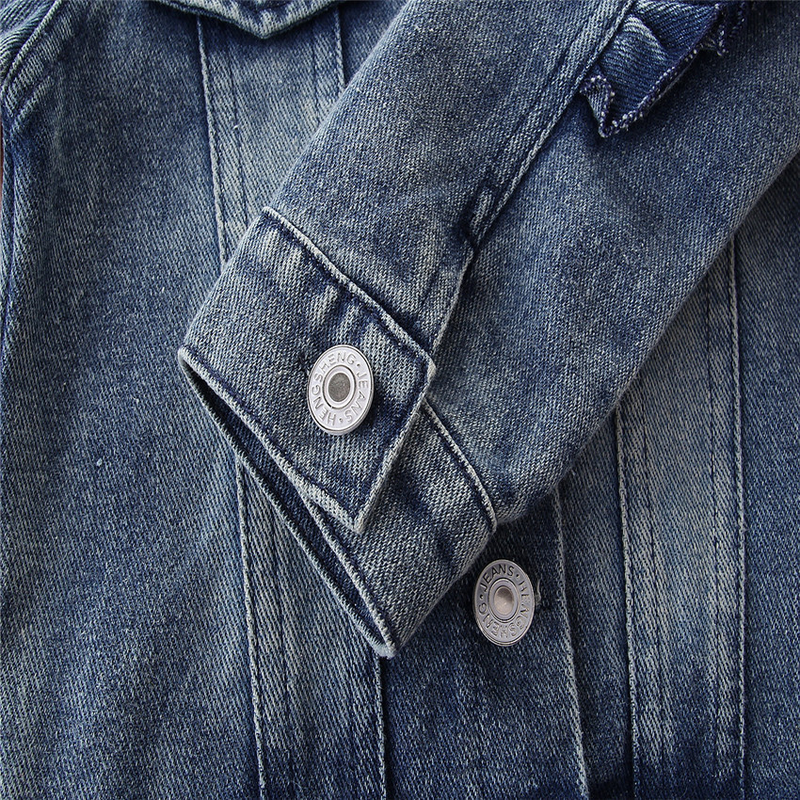 Giacca di jeans da ragazza Giacca autunnale con lettere d'amore con paillettes per bambini_voghion.com