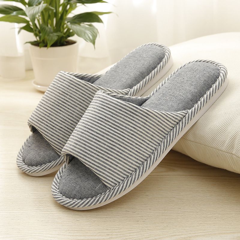 Neue kleine frische Vierjahreszeiten-Leinenschuhe für Männer und Frauen im japanischen Stil zu Hause, rutschfeste Hausschuhe mit Holzboden für Paare_voghion.com