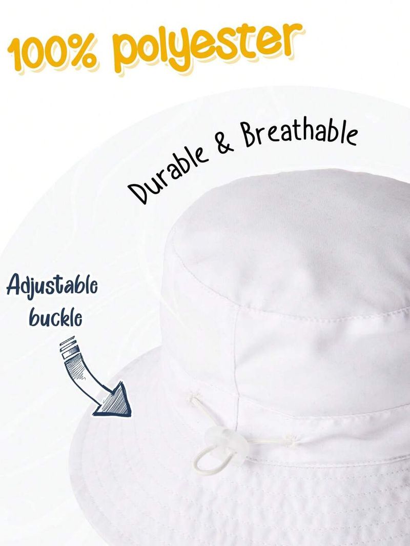 1pc Baby Sonnenhut Lächeln Gesicht Kleinkind Jungen Mädchen Eimer Hut UPF 50 + Sonnenschutz_voghion.com