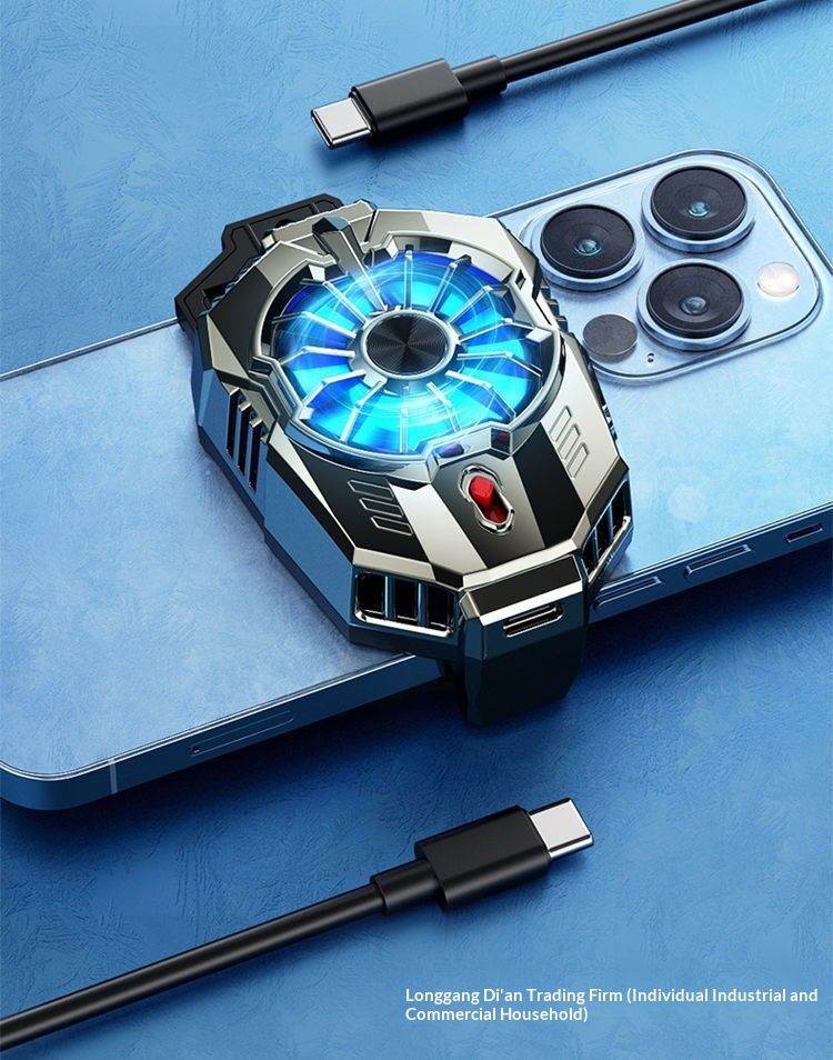 Digitex New Model Phone Cooler Semiconductor Artifact Air Cooling Charging Ultra Quiet Noiseless Clip-on Back Clip Fan_voghion.com