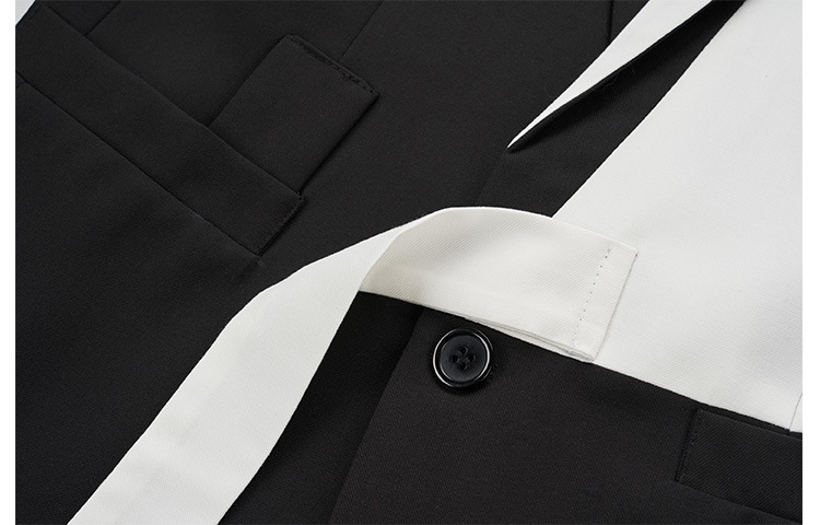 Veste de costume pour hommes, couleur assortie, simple, business, ample, décontractée, simple, ouest_voghion.com