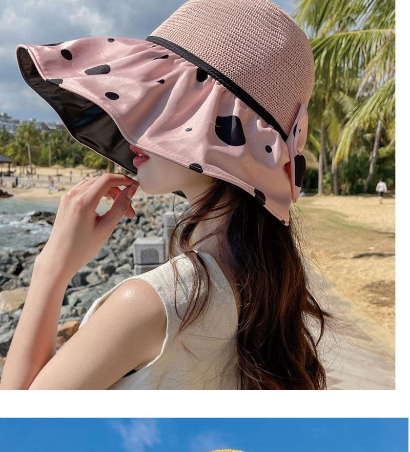 Versione coreana della spiaggia a tesa oversize per il pescatore versatile in gomma nera minimalista da esterno da donna con incavo_voghion.com