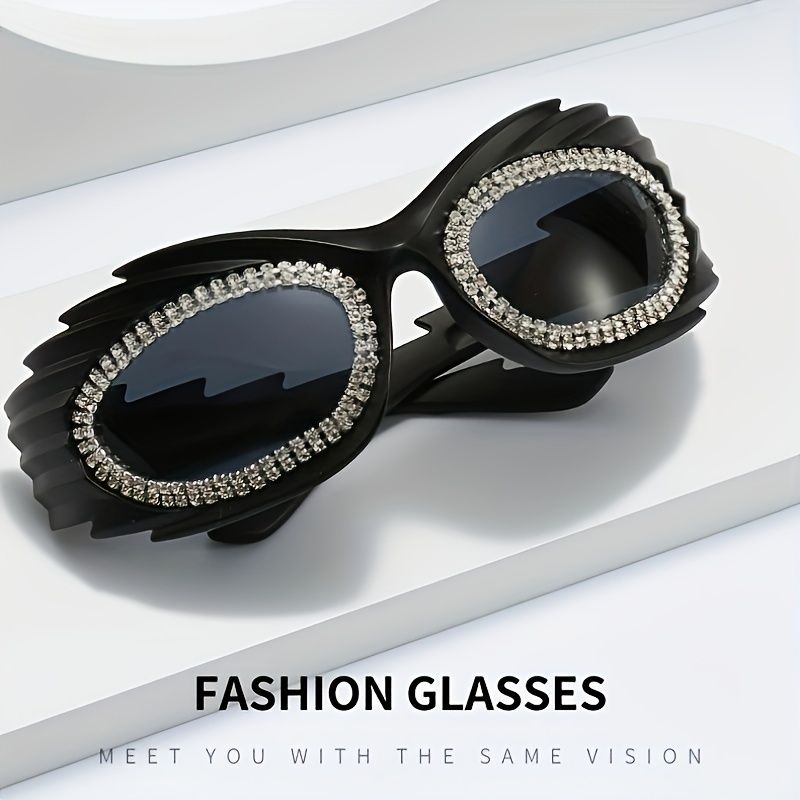 Y2K Wrap Around Glasses Donna Shiny Rhie Mirrored Fashion Sun Shades Per Cycg Beach Party_voghion.com