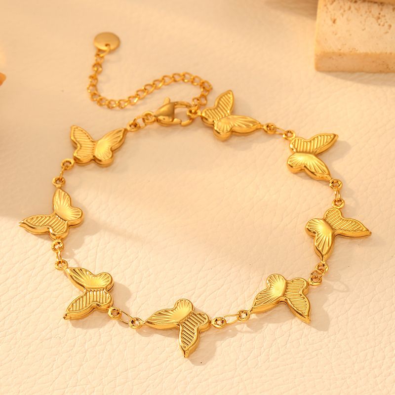 Titan Stahl Minimalist Nische Geometrische Kreis Für Frauen Kalten Stil Shell Kreuz Glatte Hohl Armband Schmuck_voghion.com