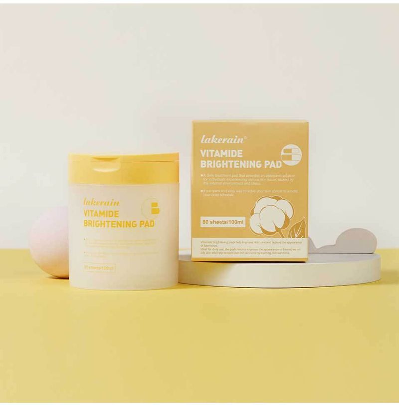 Lakerain Collagen & Madecassoside Facial Cotton Pads (100pcs) - Soothing Ampoule Pads For Acne & Hydration_voghion.com