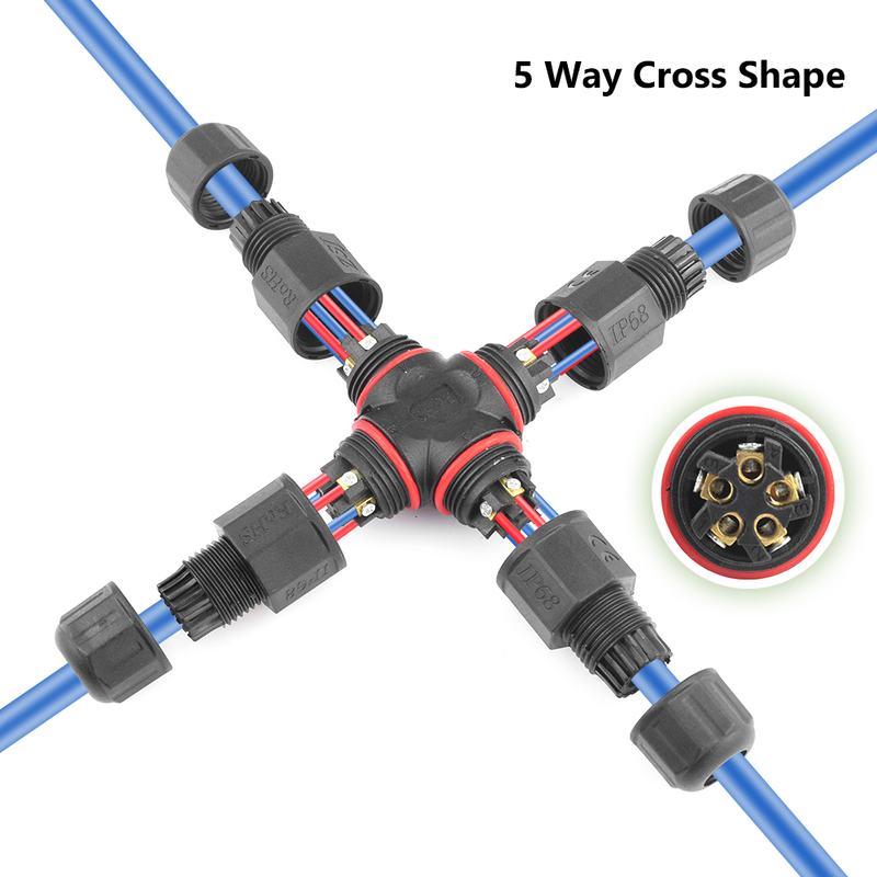 1 Piece P68 Waterproof Connector Assembly Type Wire And Cable Quick Connector 2/3/4/5PIN Outdoor LED Lighting Sealed Connector_voghion.com