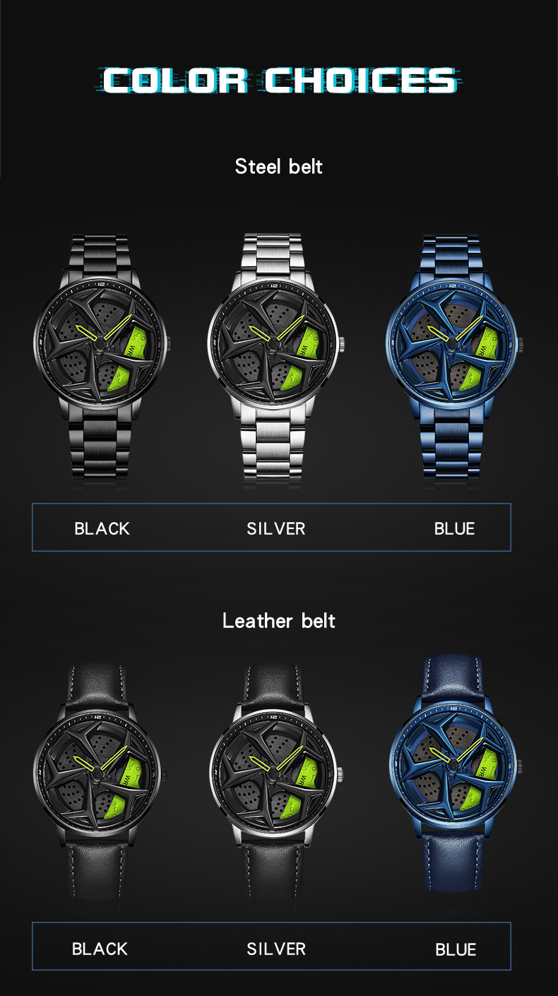Stahlband rotierende Trend Mode wasserdicht Student cool Herrenuhr einfach_voghion.com
