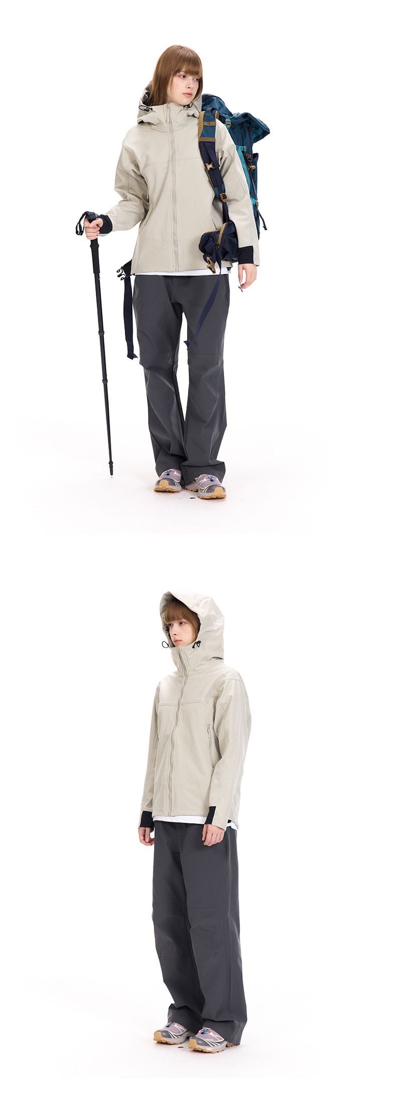 giacca da alpinismo antivento impermeabile calda in pile nano a tre strati per sport all'aria aperta autunno e inverno uomo e donna_voghion.com