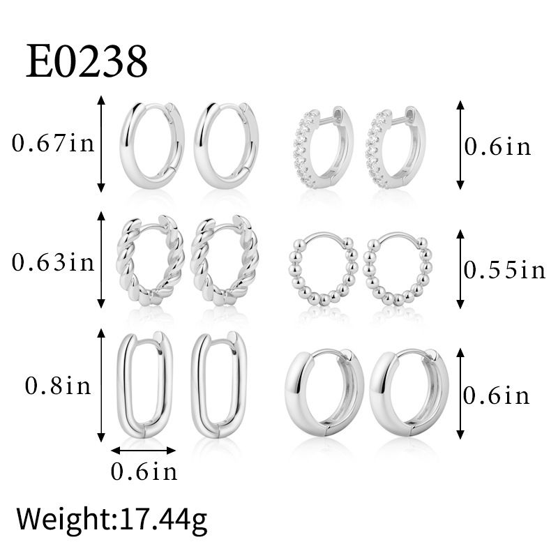 Women's Jewelry Simple Earrings Niche High End Fashion Light Luxury Gold Pigment Hoop Earrings Jewelry Set_voghion.com
