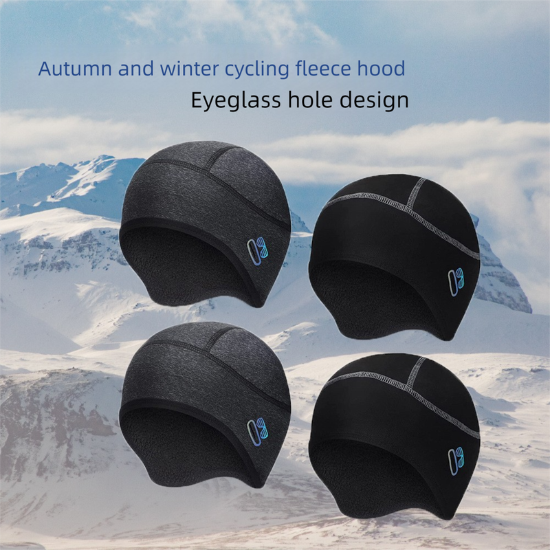 Gorro sin visera para ciclismo, esquí y running, ideal para otoño e invierno. Cubrebocas con orejeras, orificio para gafas y forro para casco._voghion.com