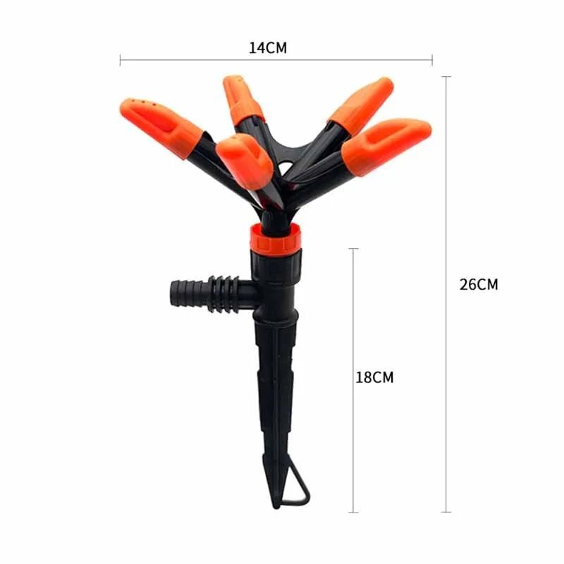 Aspersor giratório automático de 5 ângulos e 360 ° para irrigação de jardim_voghion.com