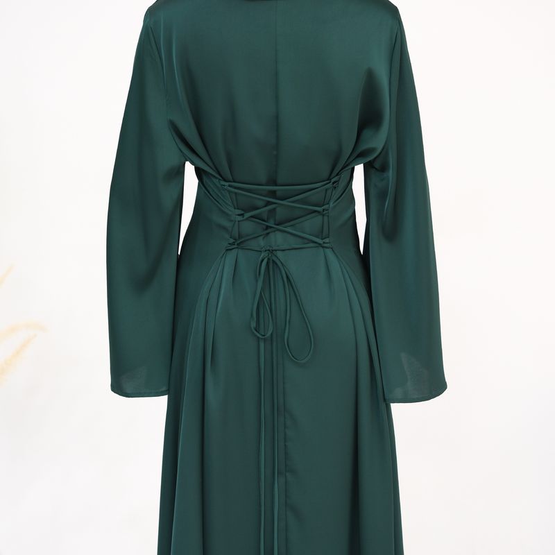 Damenbekleidung Mode Schlanke Taille Dubai Türkisch Elegantes Kleid_voghion.com