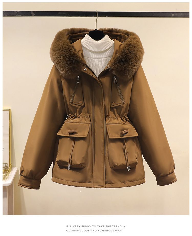 Cross border cow horn buckle faction overcomes women's loose 2024 winter clothing, small stature Korean version with_voghion.com