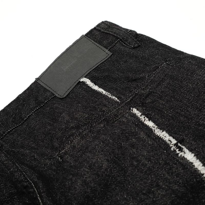 Pantaloni dritti casual larghi in denim da uomo, con design alla moda di alta moda, linea di personalità e stile alla moda_voghion.com