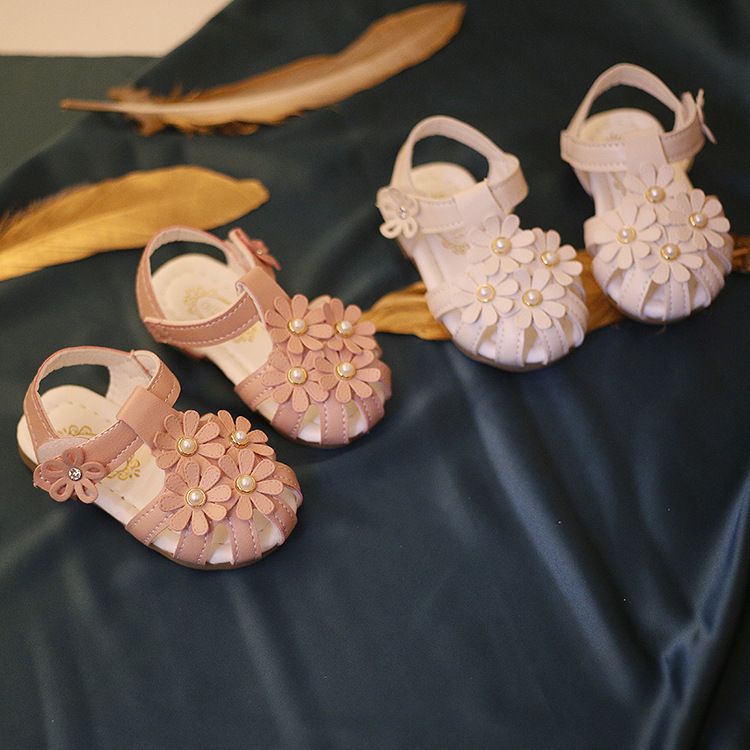 Kinderschuhe Sommer Baby Mädchen atmungsaktive Sandalen rutschfeste weiche Unterseite geschlossene Zehe Mädchen Prinzessin Schuhe Baby Kleinkind Kleinkind Schuhe_voghion.com