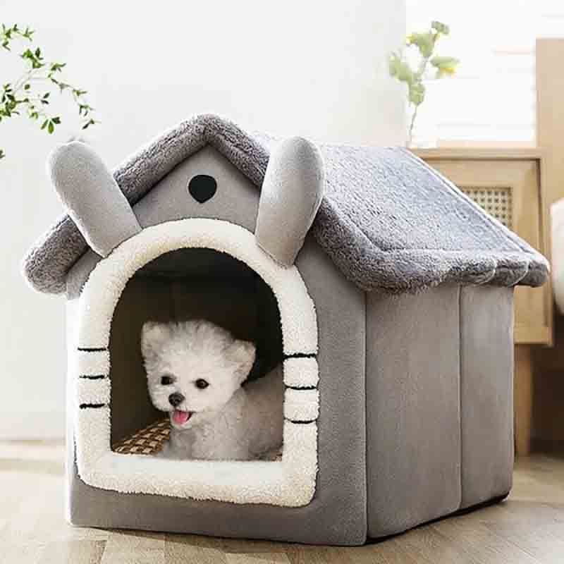 Indoor Warm Dog House Soft Pet Bed Tent House Dog Kennel Cat Bed With Removable Cushion Suitable For Small Medium Large Pets_voghion.com