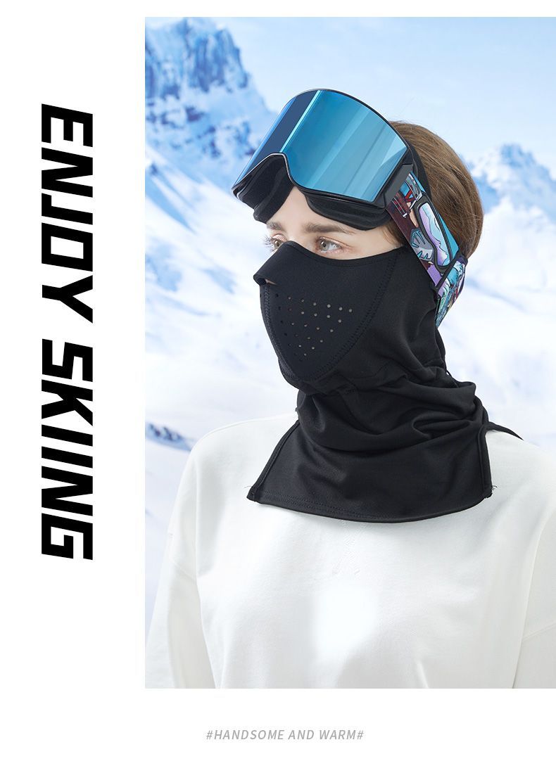 Maschera da sci invernale antifreddo antivento snellente ad asciugatura rapida scaldacollo protezione viso copricapo antivento_voghion.com