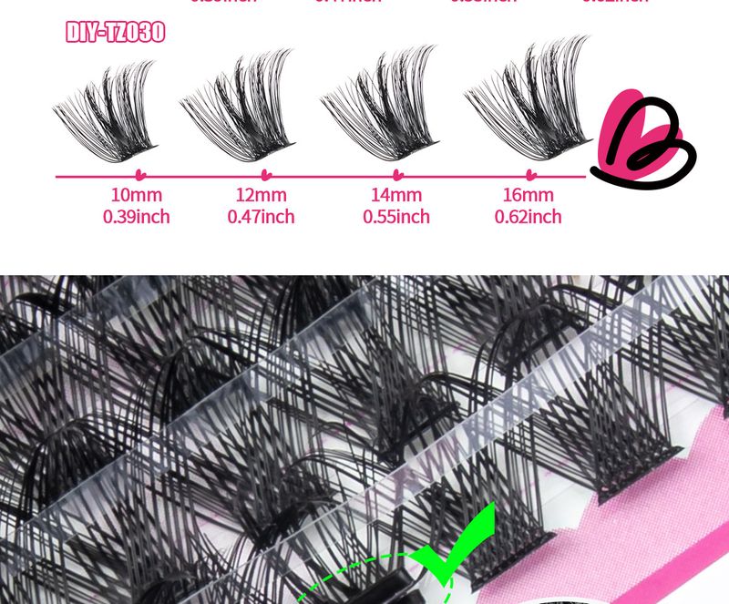 European and American cross border single cluster D curved hair false eyelashes exquisite gift box set DIY segmented natural thick eyelashes_voghion.com