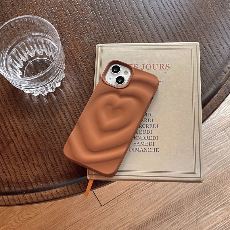 Funda para teléfono móvil color mate amor adecuado para iphone15ProMax Apple 14 funda para teléfono móvil tacto piel 13 invierno cálido 12_voghion.com