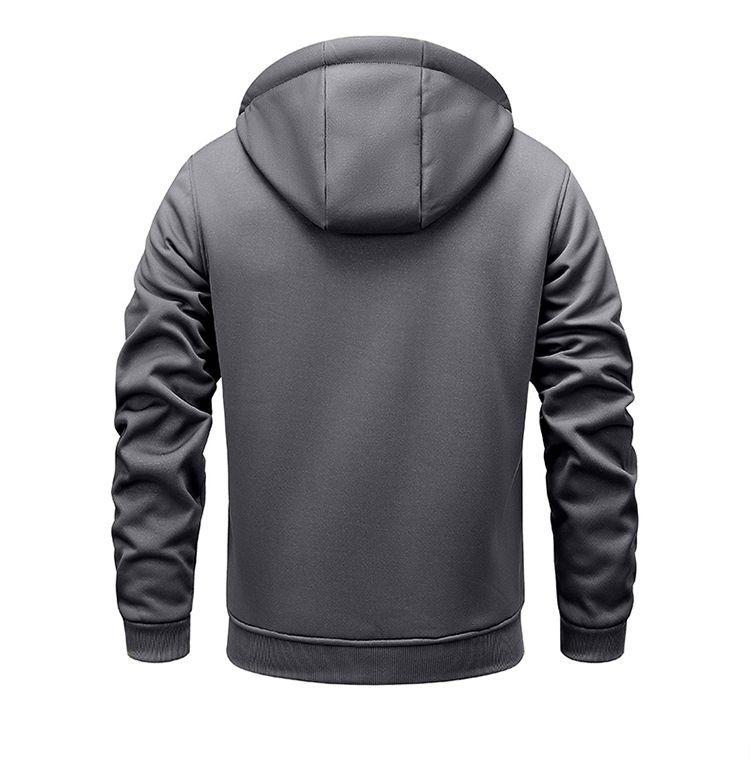 Abbigliamento da uomo Felpa con cappuccio in pile Sherpa da uomo - Giacca invernale calda con cerniera (4 colori, dalla S alla 3XL)_voghion.com