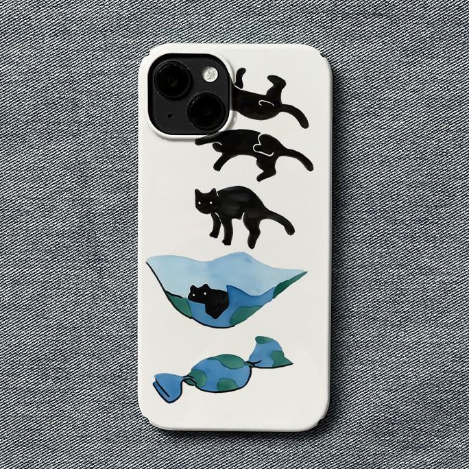 【Conception résistante aux chutes】 Candy Cat 15 Téléphone iPhone 14 Film 13promax Coque rigide 12 Niche 11 Femme Xsmax_voghion.com
