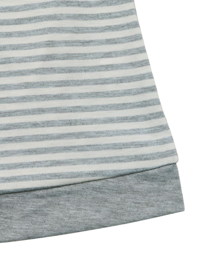 T-shirt a maniche lunghe a righe da donna: comoda maglietta casual elasticizzata da indossare tutti i giorni Tendenze della moda_voghion.com