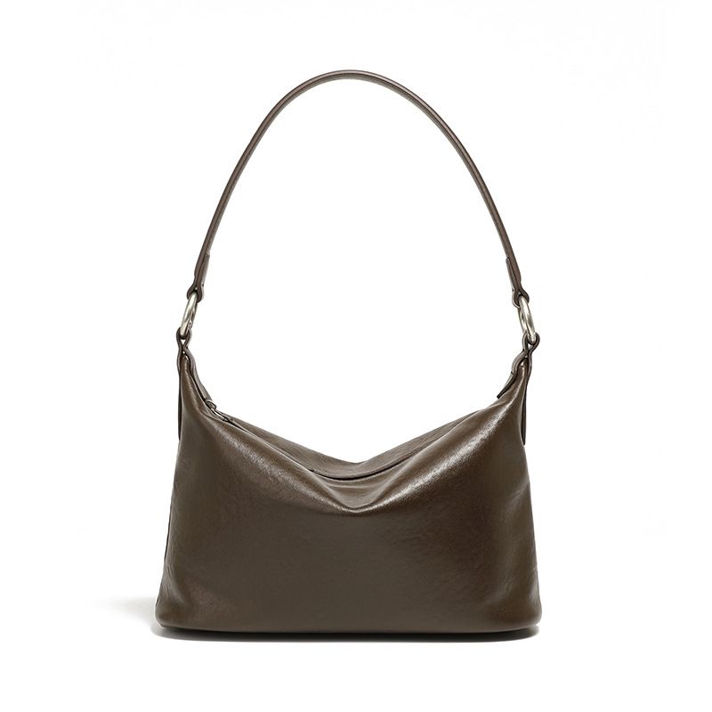 Borsa a tracolla classica da ascella in pelle bovina conciata al vegetale 2025 Head_voghion.com