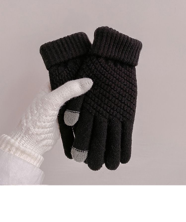 Women's 2025 Fall/Winter New Double-Layer Cold-Resistant Suede Gloves_voghion.com