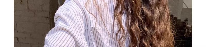 Chemise rayée rose française ample avec protection solaire pour fille, collection été 2025, haut à manches longues style décontracté, veste fine_voghion.com