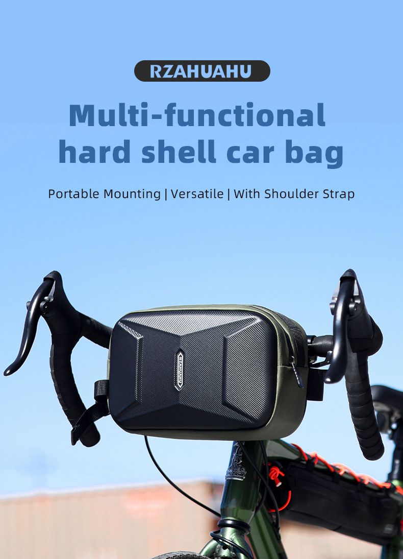 Nova bicicleta com feixe frontal de grande capacidade, bolsa crossbody de casca dura de montanha, bolsa suspensa de bicicleta com bateria dinâmica_voghion.com