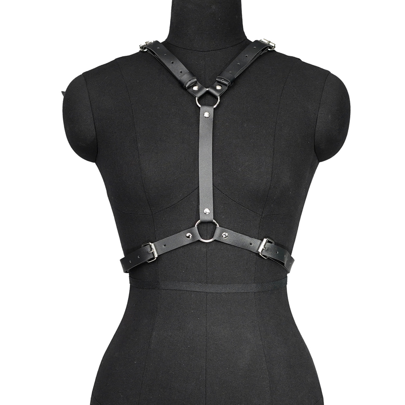 Vrouwen sexy lingerie lederen harnas riem engel vleugel bondage lingerie gothic fetish kleding tailleband harnas punk rave_voghion.com