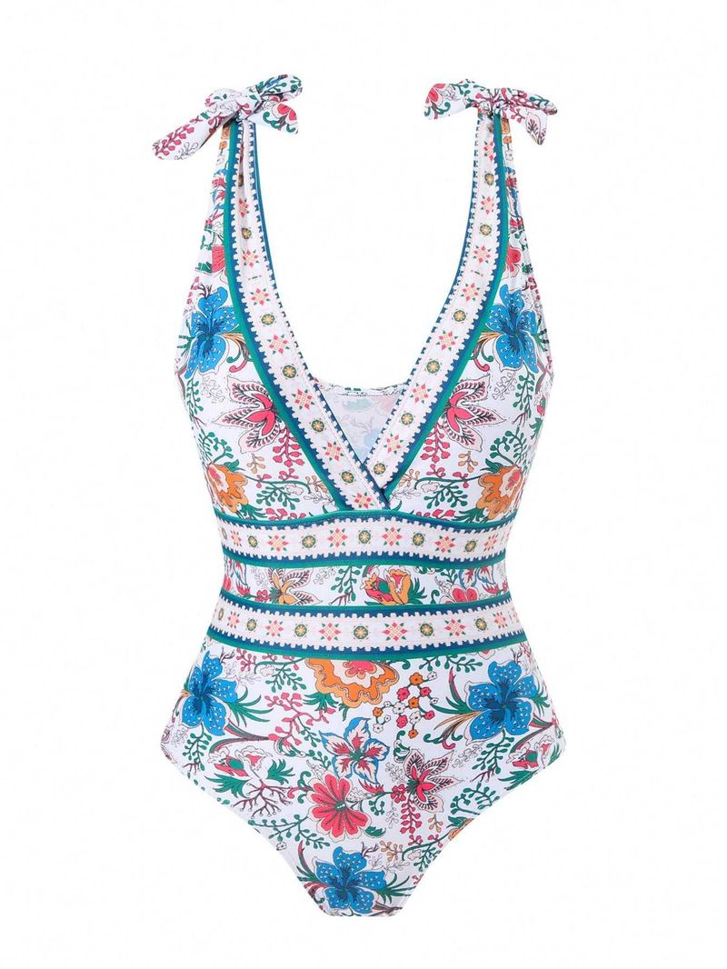 Maillot de bain une pièce style ethnique pour femme, vêtements de plage, source chaude_voghion.com