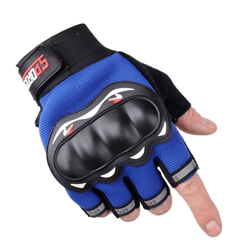 Guanti da moto, protezione completa, per motociclisti all'aperto, lunghi, a mezze dita, antiscivolo, resistenti all'usura, sportivi da uomo_voghion.com