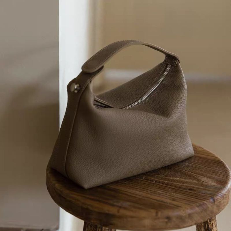 Borsa a tracolla singola con motivo litchi Boston, in pelle bovina, con strato superiore TOGO, 2023, per le donne che vanno al lavoro_voghion.com