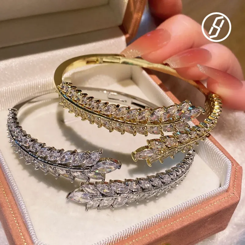 Fine Craftsmanship Diamond Wheat Ear High-end Elegant Dinner Party Luxury Banquet Exquisite Bridal Wedding Original_voghion.com