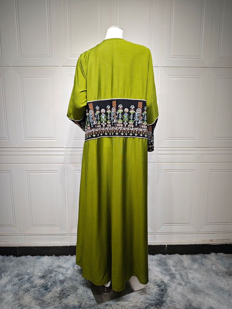Women's Clothing Middle East Cardigan Embroidery Embroidered Robe_voghion.com