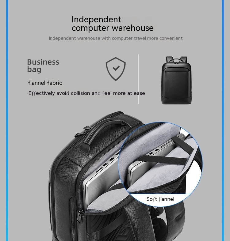 Nueva mochila de negocios de cuero genuino para hombres, mochila de gran capacidad, mochila de piel de vaca para ordenador_voghion.com