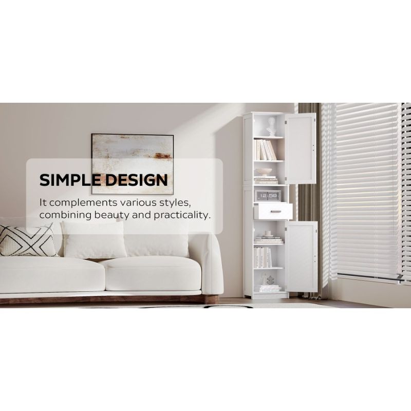 Cabinet Floor Adjustable For Bathroom Doors And Cabinet 1 H Unit Storage With 2 Tall Drawer Storage Shelves Bath Narrow Barn 69_voghion.com