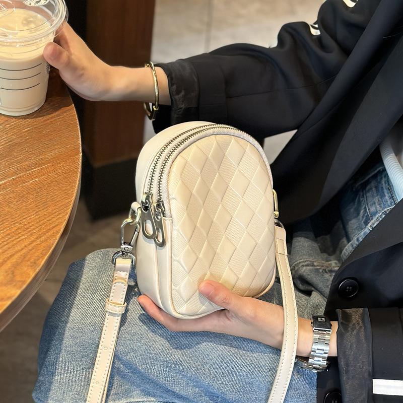 Borsa a tracolla piccola e squisita, mini porta telefono multistrato in morbida pelle leggera, super popolare, primavera 2025_voghion.com