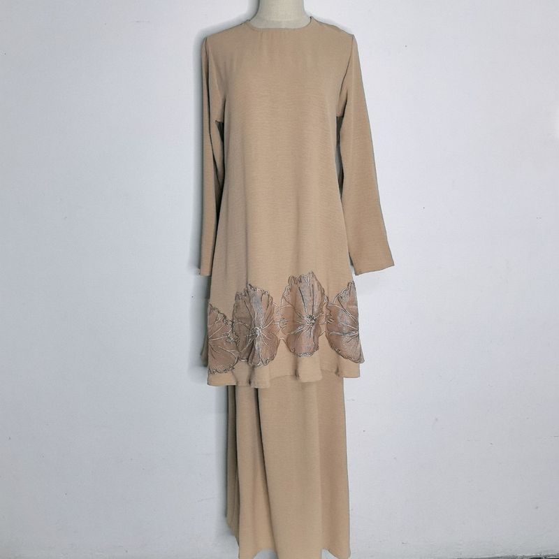 Vestido de tres piezas con bordado de nueva moda para mujer_voghion.com