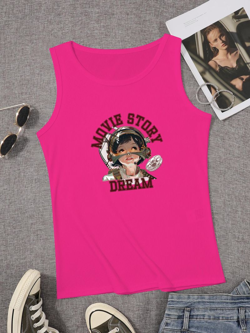 Fashionable Women's Ribbed Knit Vest with Cropped Design and V-neckline for Casual Outfits_voghion.com