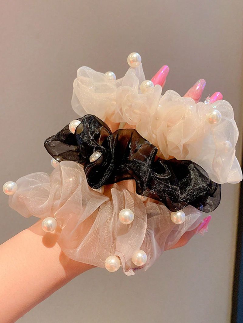 1 Stück Schmetterlings-Haargummi aus Netzstoff, süßes Haargummi für Dutt oder Pferdeschwanz, geeignet für Mädchen im Alltag/auf Reisen_voghion.com