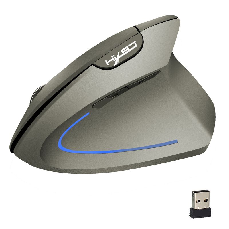 HXSJ 2.4GHz Vertical Wireless Mouse MOUSE Ergonomic 2400DPI Suitable for Office Design_voghion.com