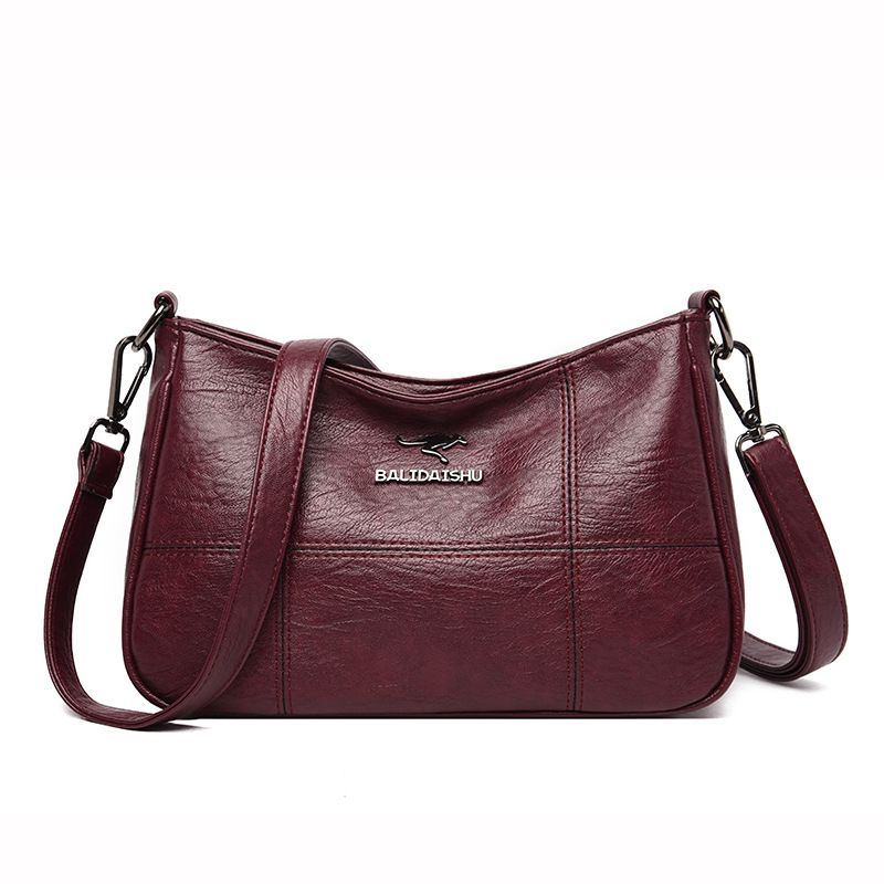 Borsa a tracolla piccola in morbida pelle, semplice e casual, da donna di mezza età, stile Bali, nuova, alla moda, per mamma_voghion.com