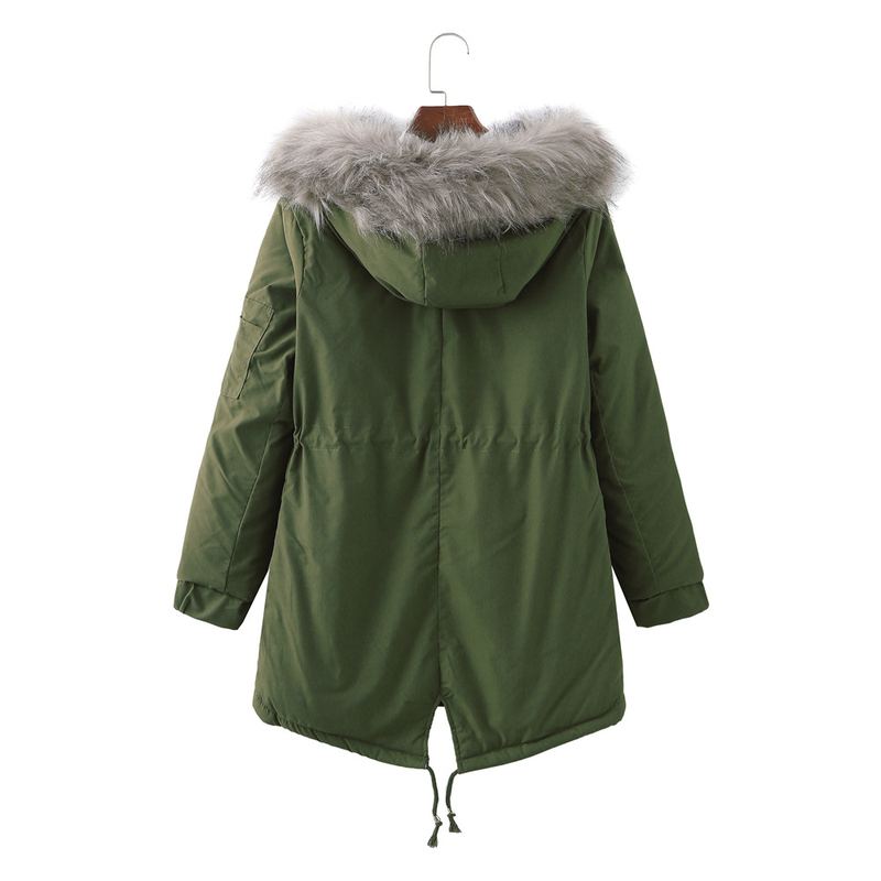 Cappotto invernale da donna più cappotto imbottito in velluto di cotone taglie forti_voghion.com