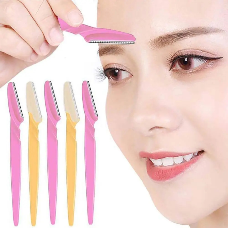 3/10 Pz Rasoio per sopracciglia Rasoio per sopracciglia Donna Viso Rasoio per rimozione dei capelli Lame per rasoio per sopracciglia per strumenti di trucco cosmetico di bellezza_voghion.com