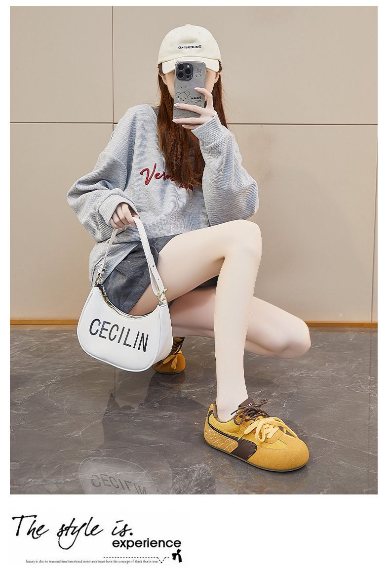 Retro German Training Little White Shoes Female Students Platform Heightening Shoes Casual Shoes Street Shooting Shoes_voghion.com