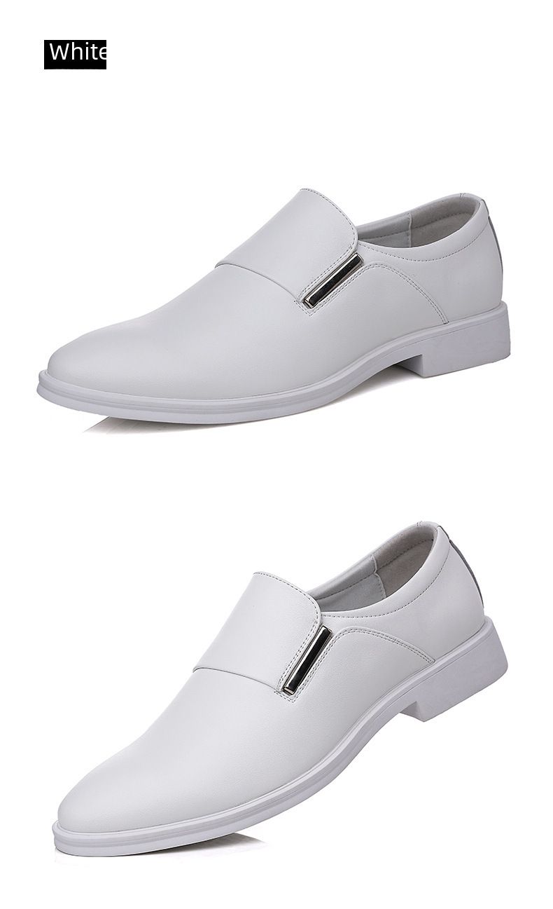 Herren Abendschuhe Herren Britisches Leder Spitz Jugend Lederschuhe Weiße Schuhe Einzelschuhe_voghion.com